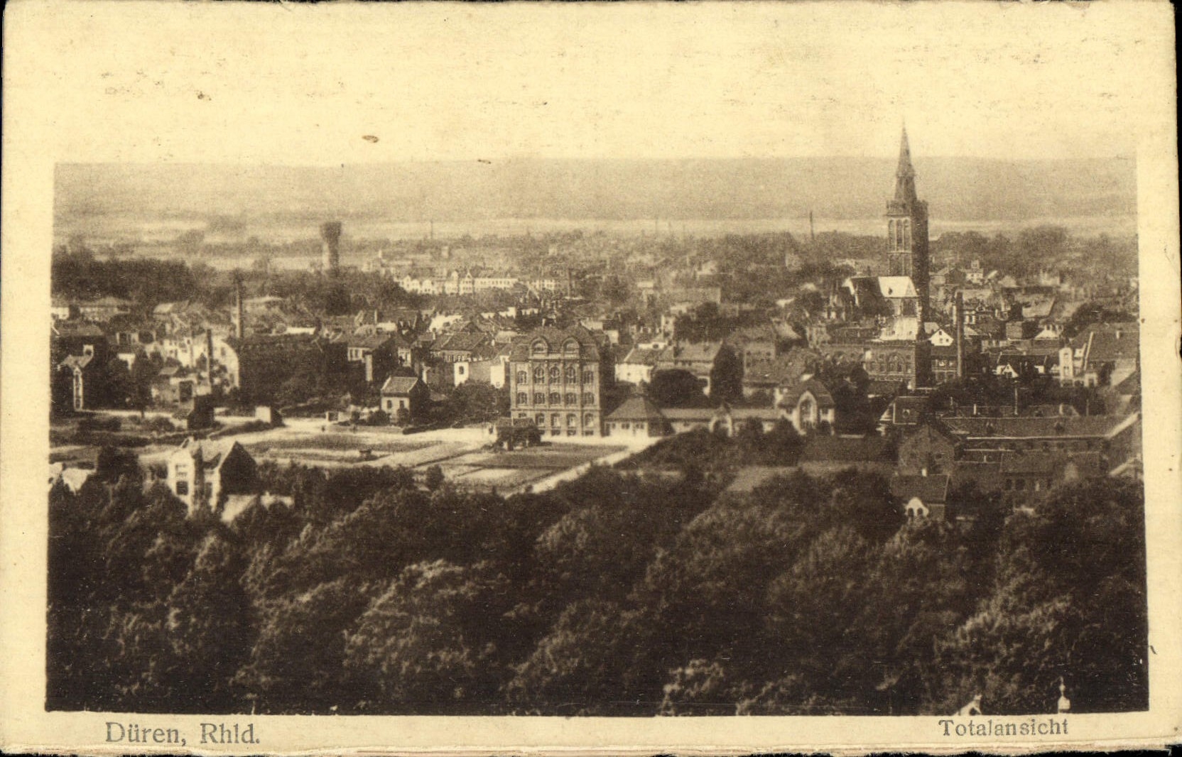 VINTAGE POSTCARD Duren Rhld Totalansicht