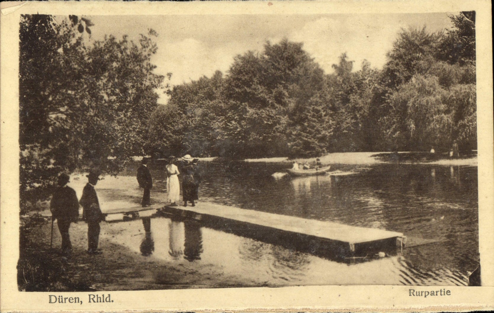 VINTAGE POSTCARD Duren Rhld Rurpartie