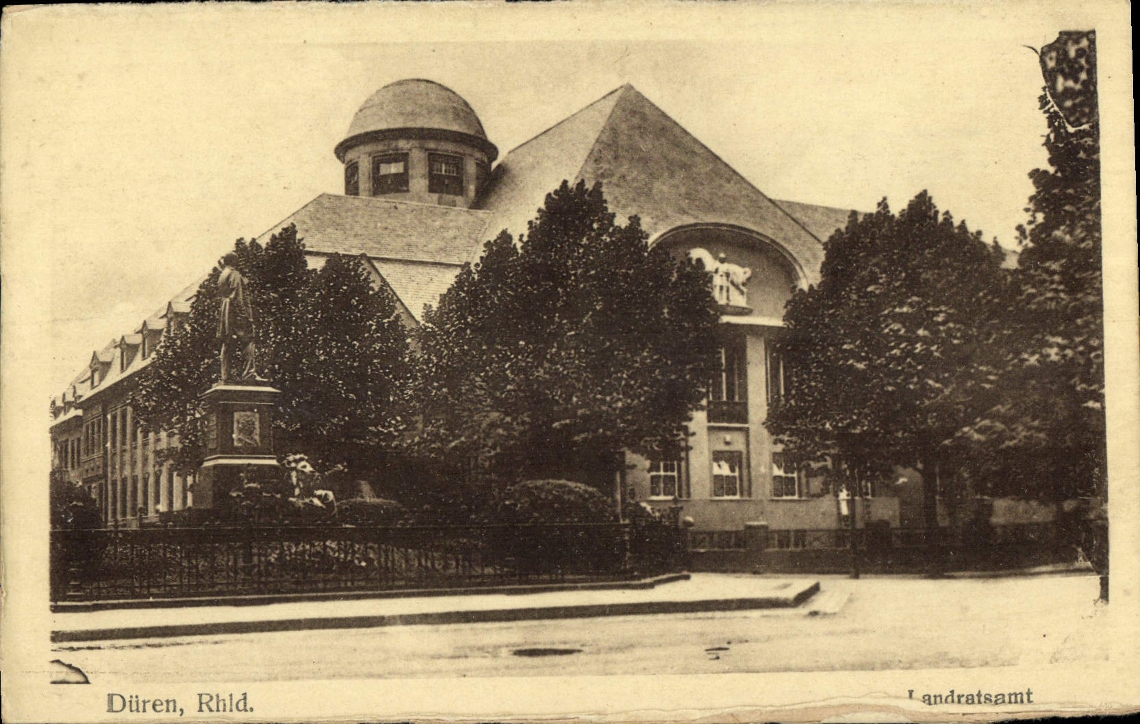 VINTAGE POSTCARD Duren Rhld Landratsamt
