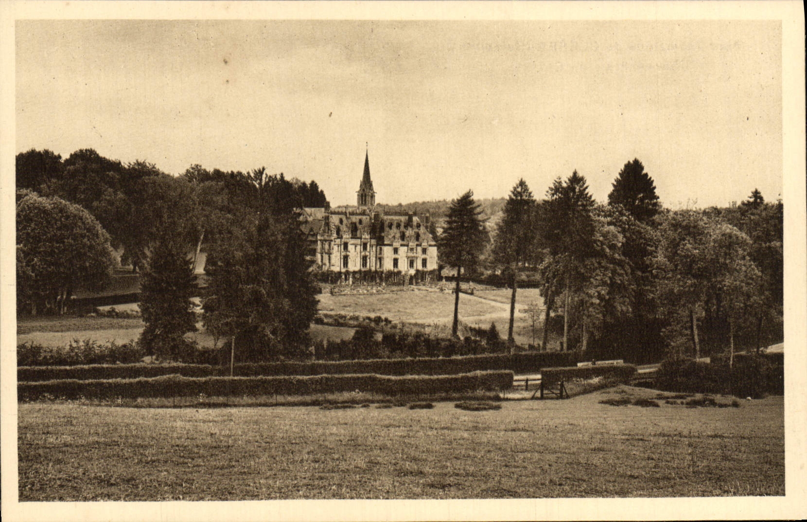 VINTAGE POSTCARD Zoological gardens De Cleres View of the castle Zoo