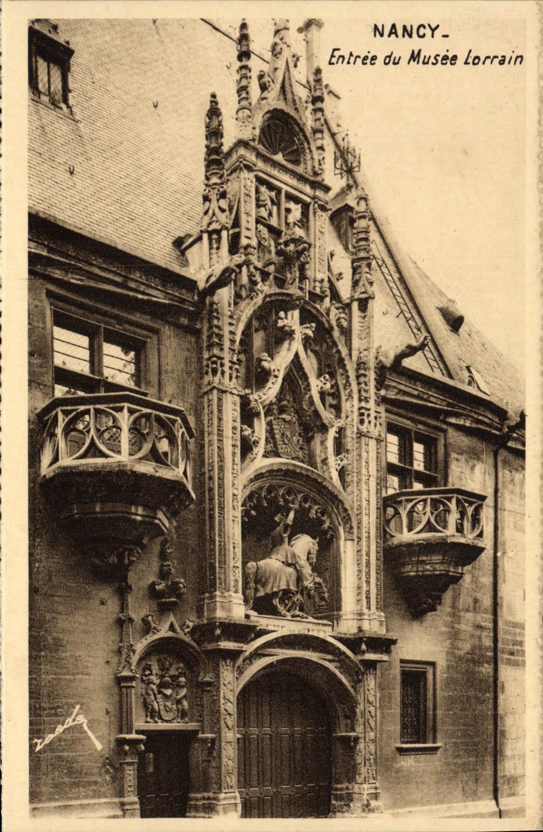 CPA Nancy Entree Du Musee Lorrain