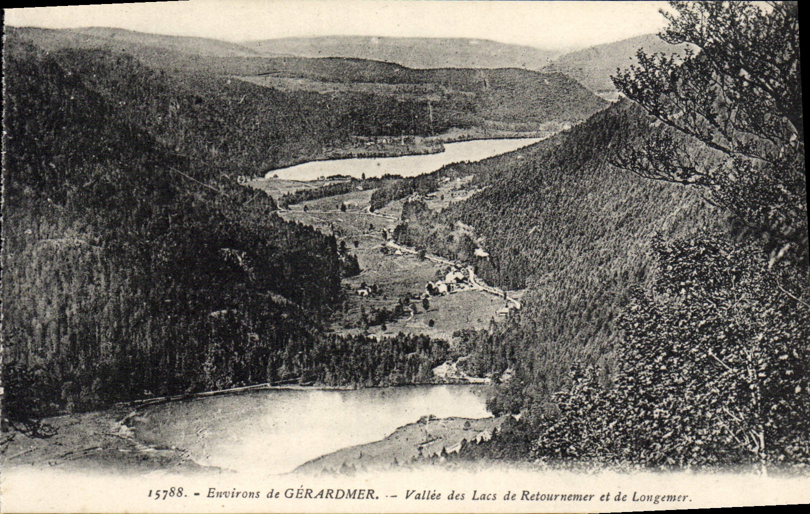 VINTAGE POSTCARD Surroundings of Gerardmer Valley Of the Lakes De Retournemer And De Longemer