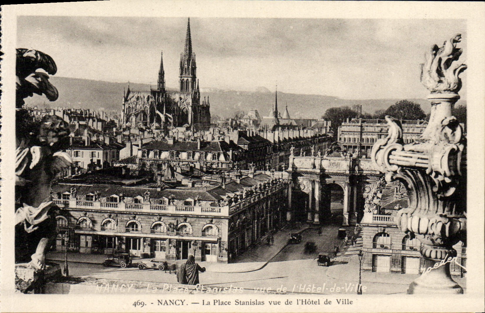 CPA Nancy La Place Stanislas Vue de l'hotel de ville