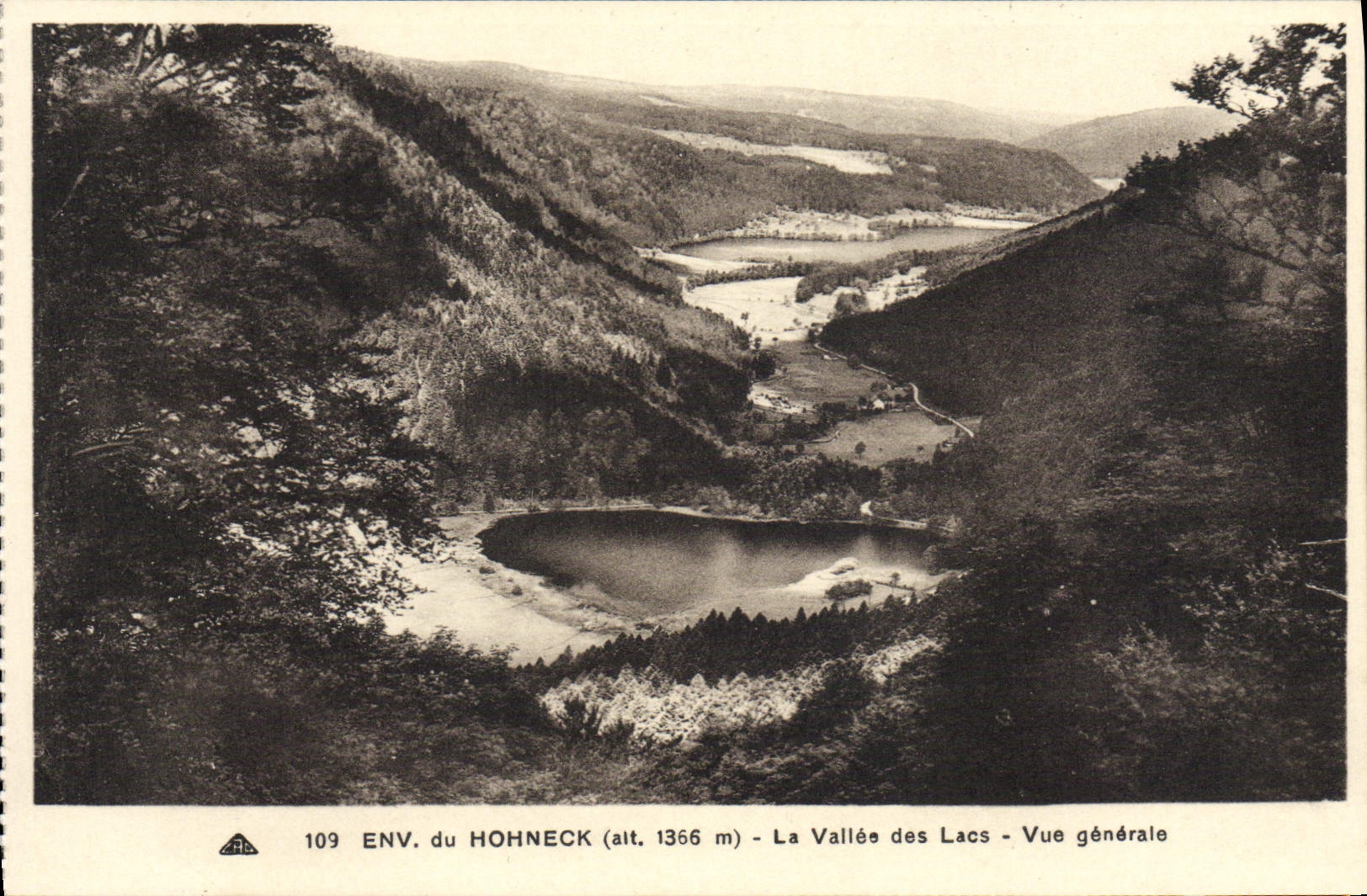VINTAGE POSTCARD Surroundings of Hohneck the valley of the lakes View