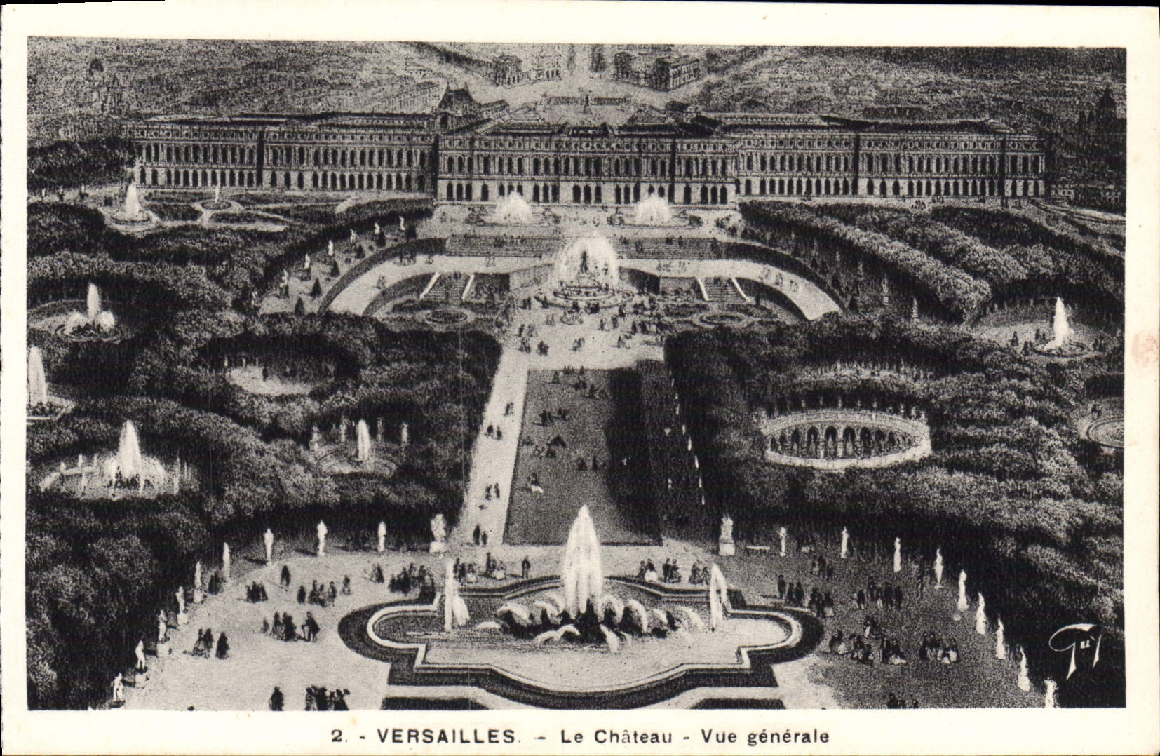 CPA Versailles Le Chateau Vue Generale