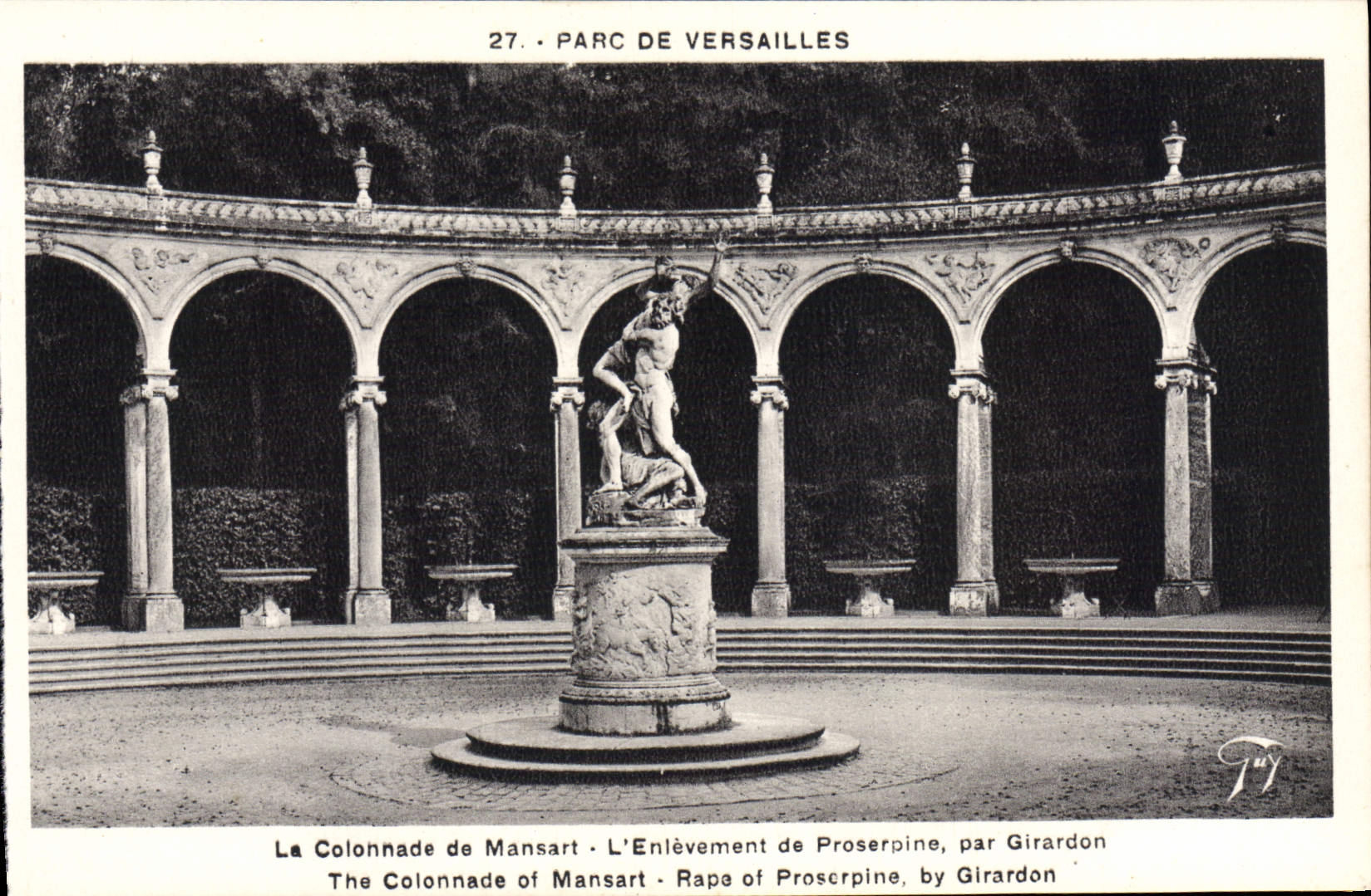 CPA Versailles Le Colonnade De Mansart L'Enlevement De Proserpine par Girardon