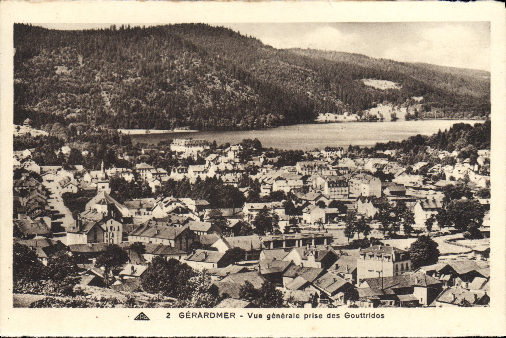 VINTAGE POSTCARD Gerardmer View Taken of Gouttridos