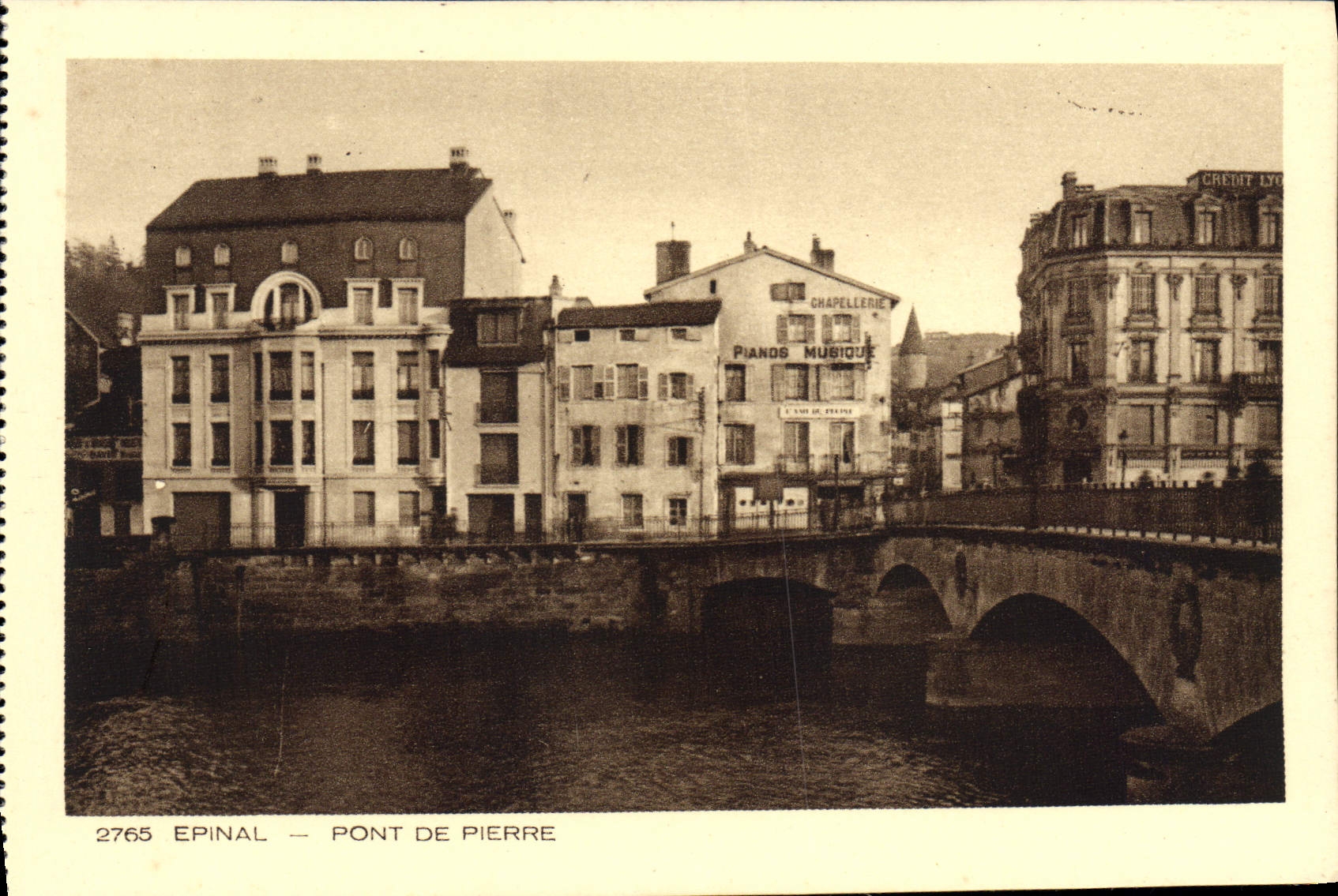 VINTAGE POSTCARD Epinal Bridge Of Pierre