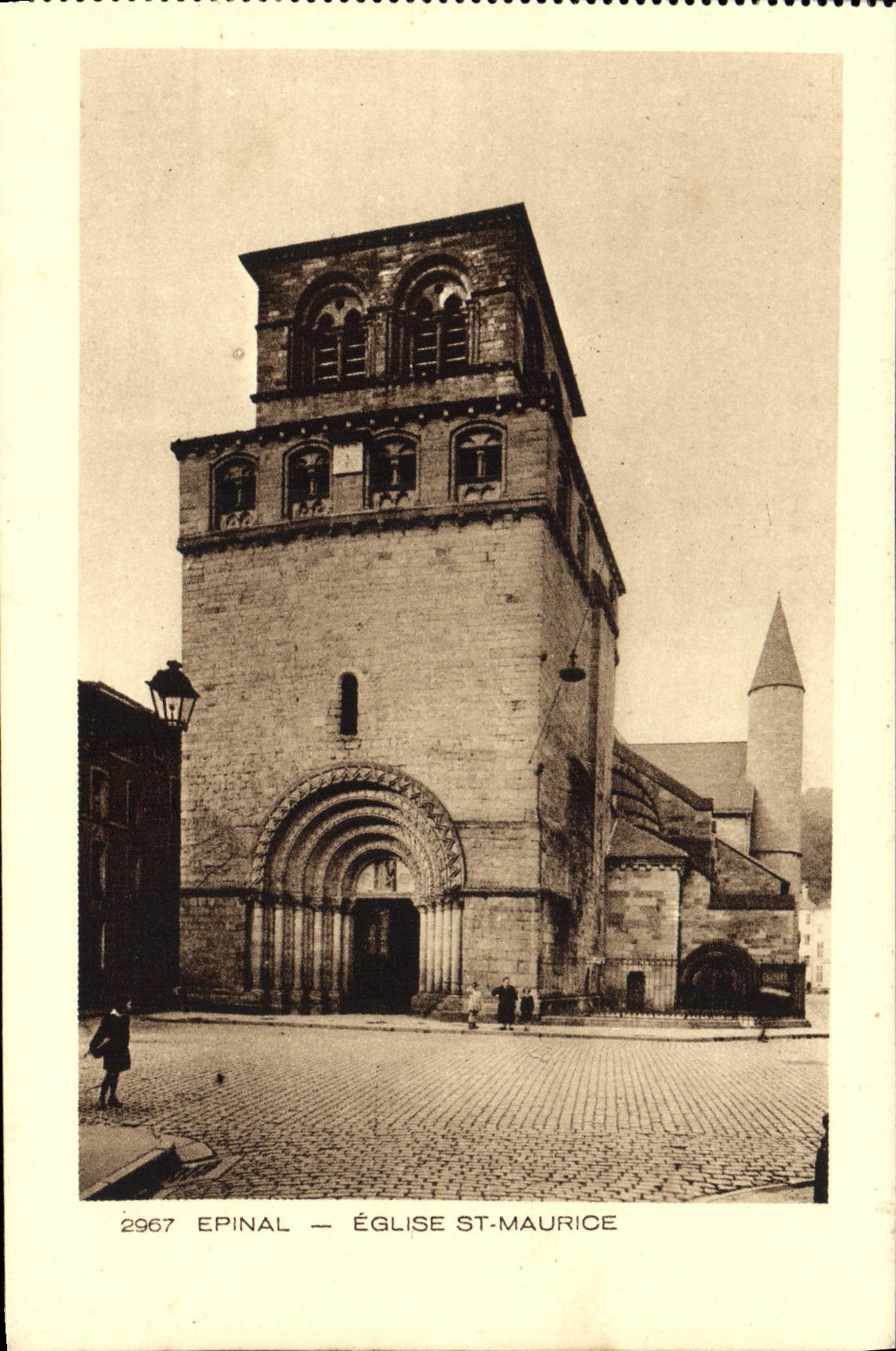 VINTAGE POSTCARD Epinal Church St Maurice