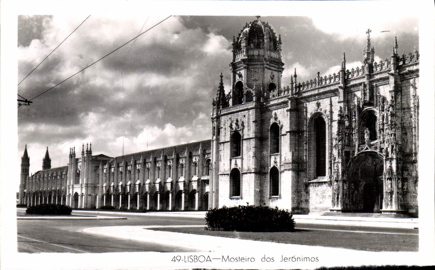 VINTAGE POSTCARD Lisboa Masteiro back Jeronimos