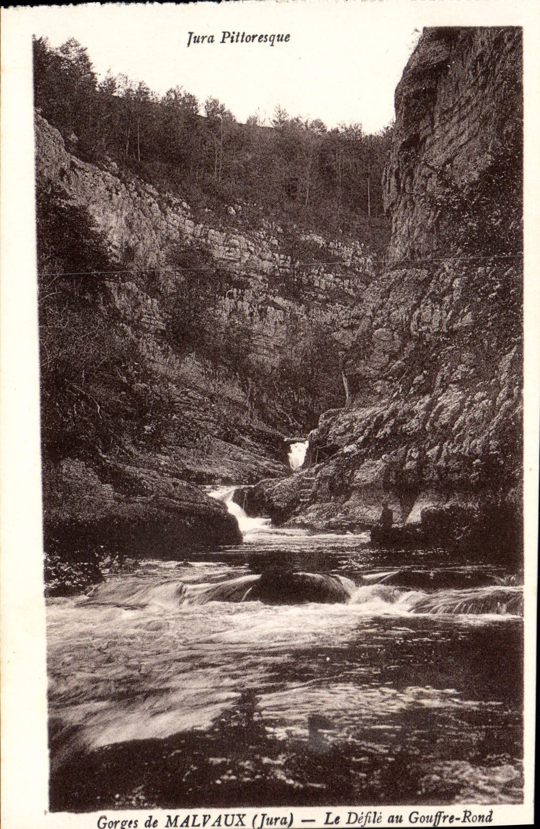 VINTAGE POSTCARD Falls of Malvaux the Procession of the Round Pit