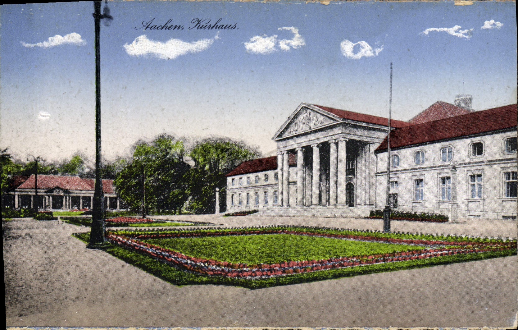 VINTAGE POSTCARD Aachen Kurhaus