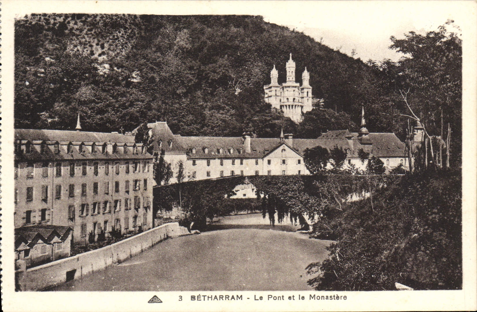 VINTAGE POSTCARD Betharram the Bridge and the Monastery