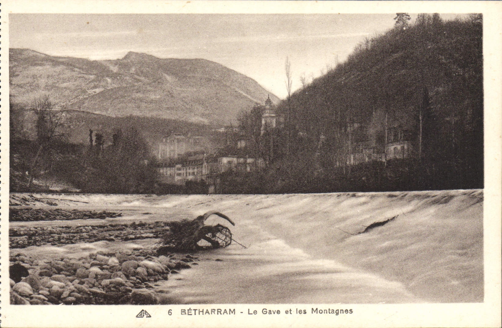 VINTAGE POSTCARD Betharram Gave and Mountains