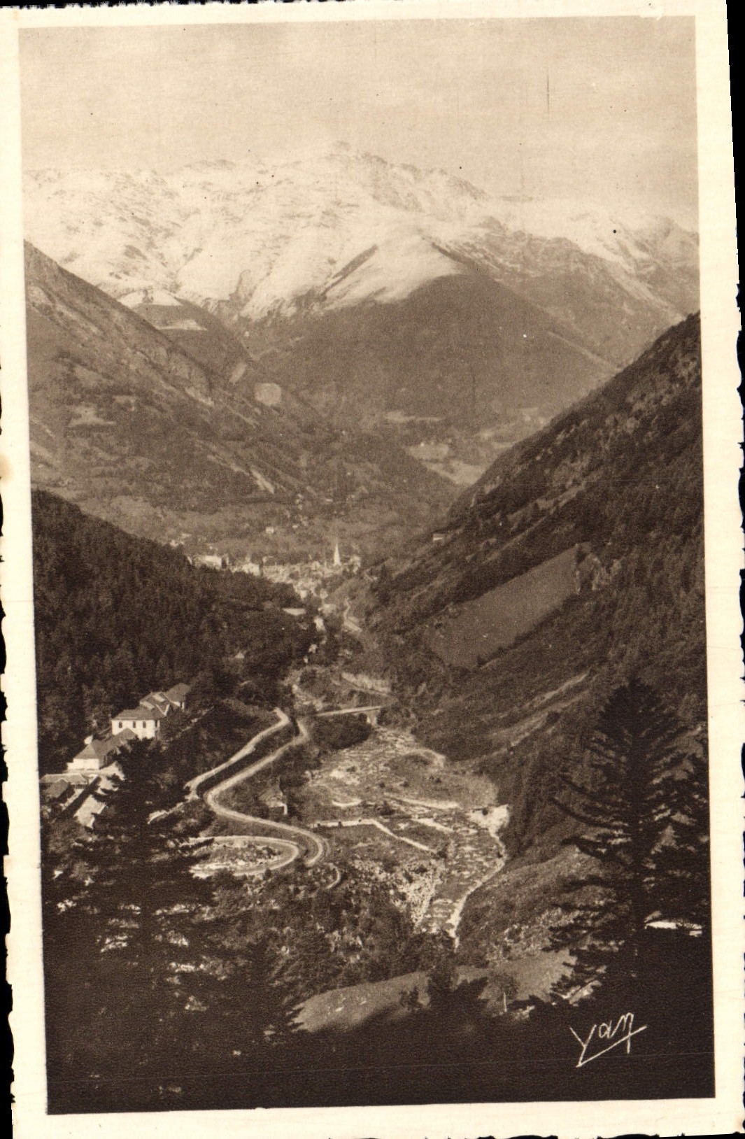 VINTAGE POSTCARD Cauterets Valley of Raillere and Caballiros