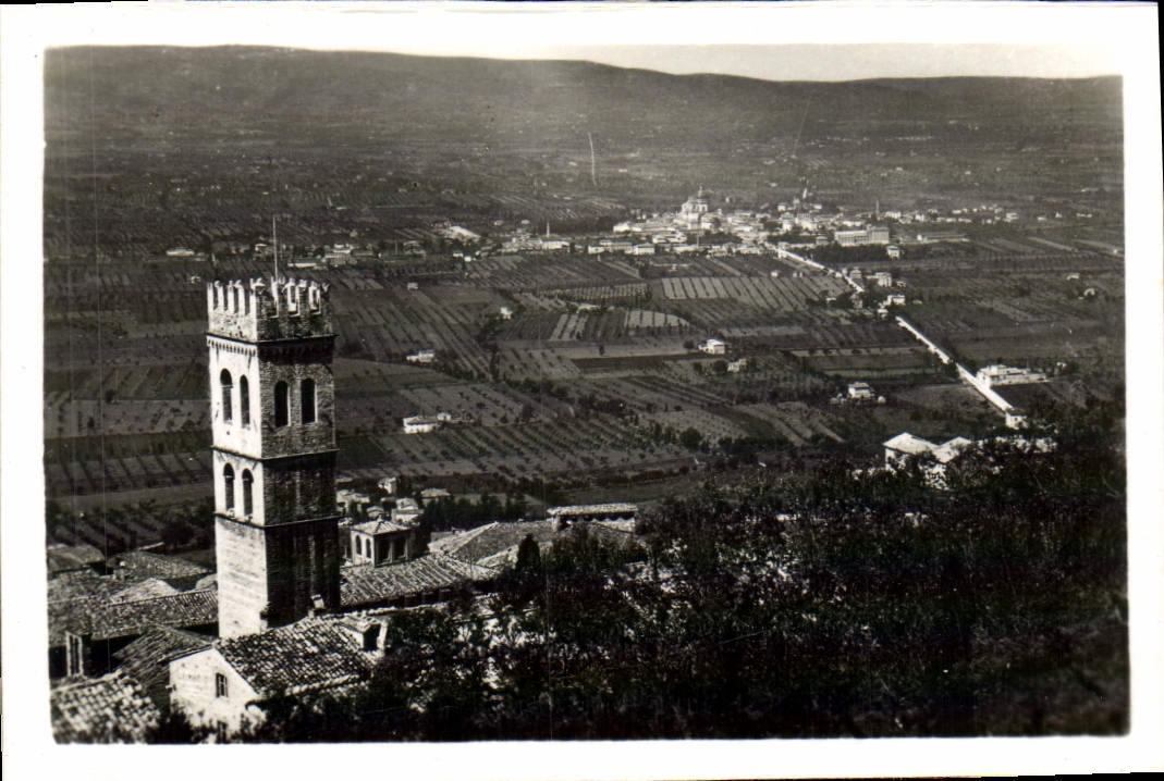 MODERN CARD Assisi Panorama della Pianura Umbra della Rocca