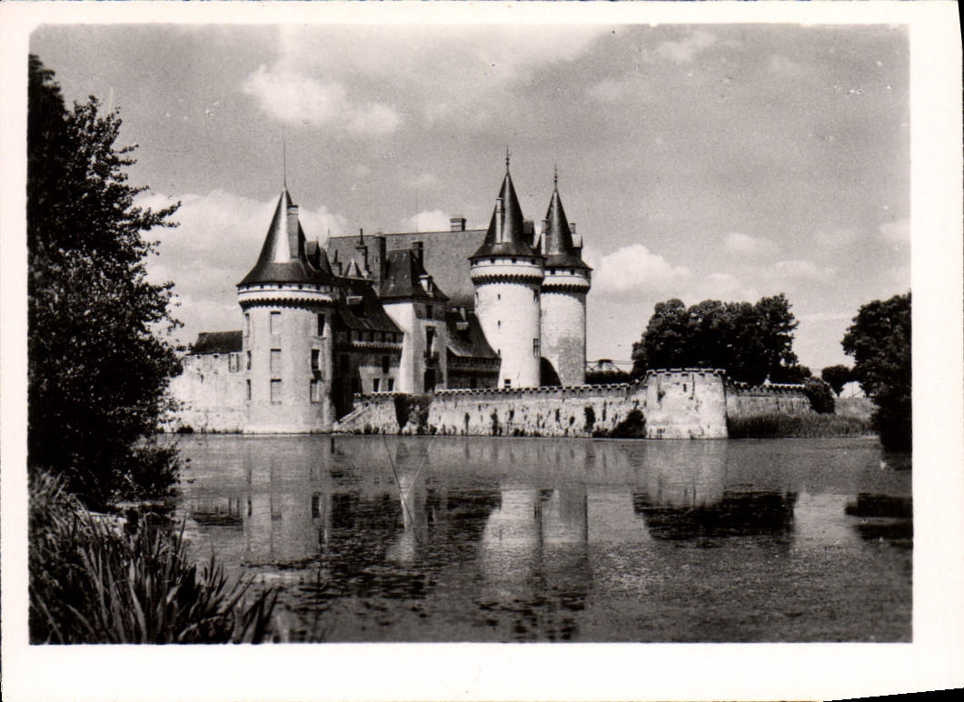 MODERN CARD the Castle of Sully on the Loire Ensemble Of the Castle Bathes By Sange