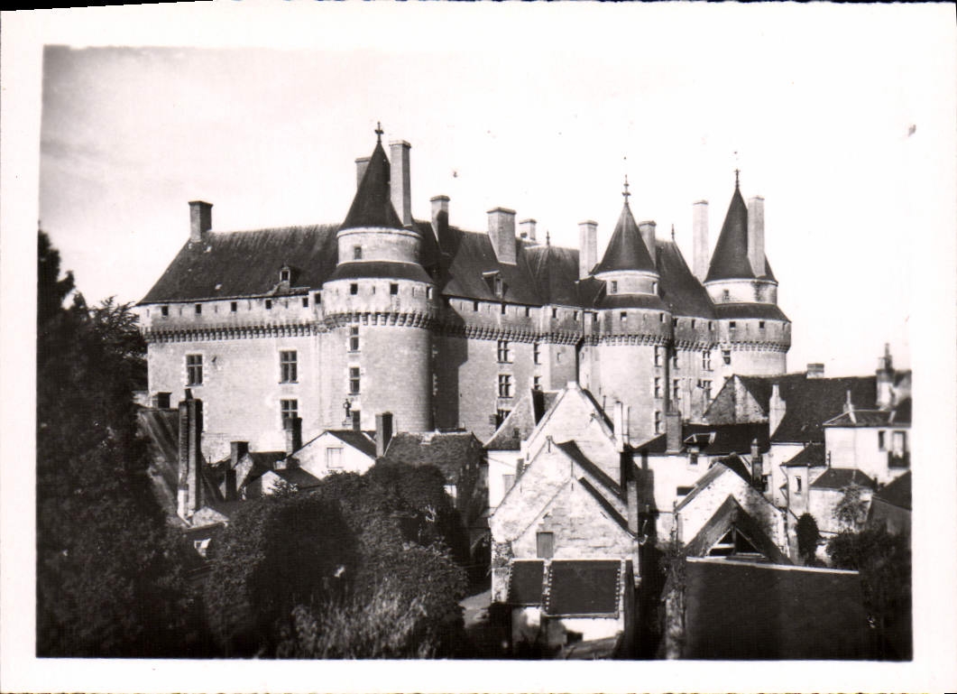 MODERN CARD the Castle of Langeais the Frontage on the City