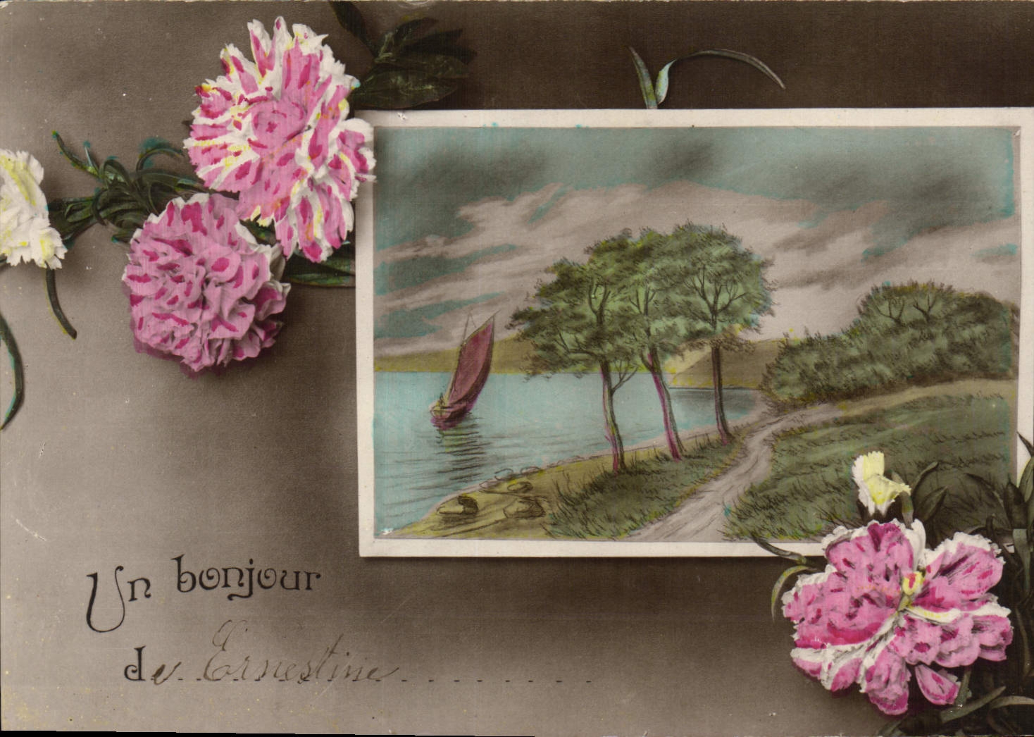 CPA Fantaisie Fleurs