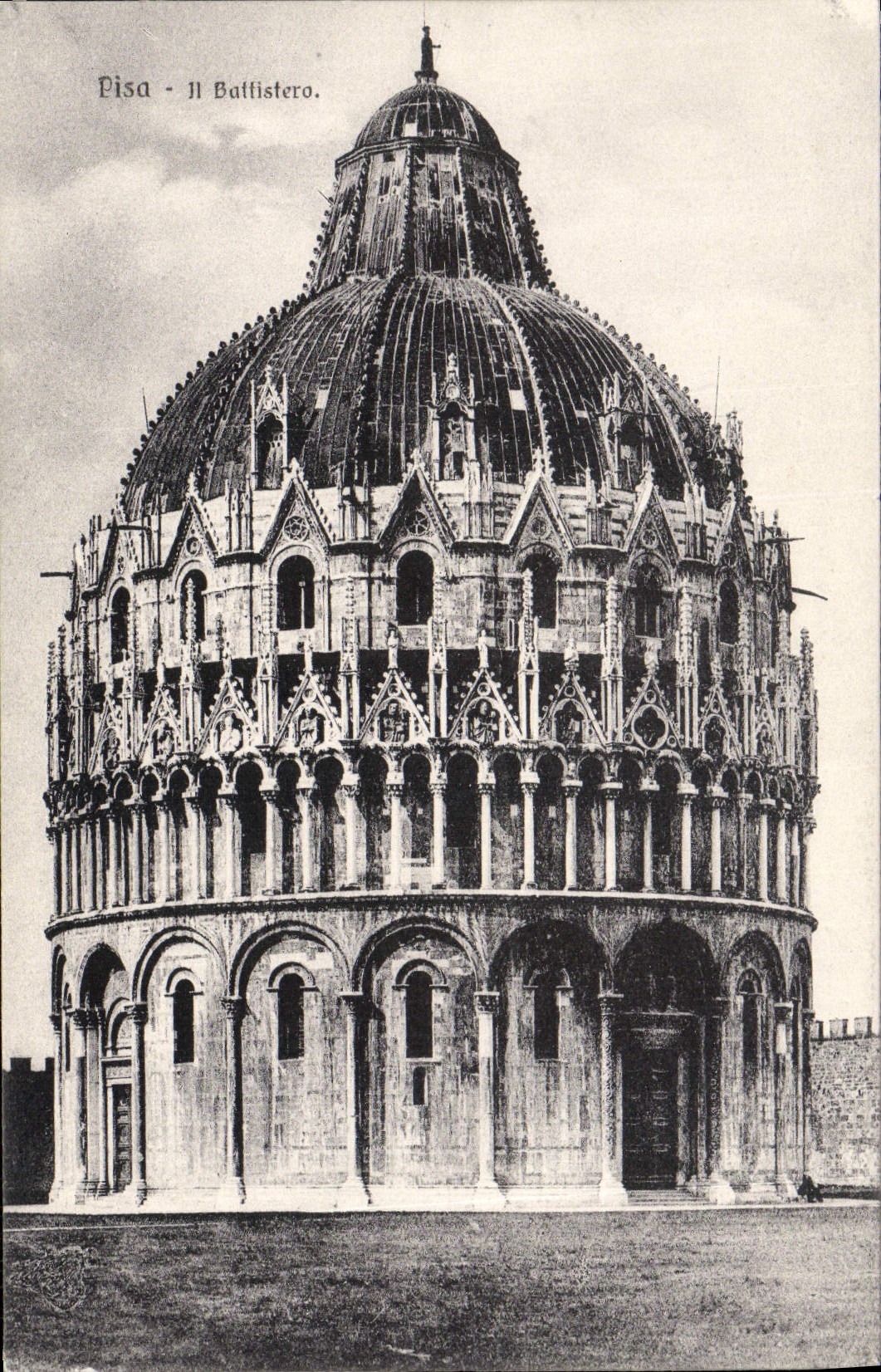 VINTAGE POSTCARD L Battistero Rammed