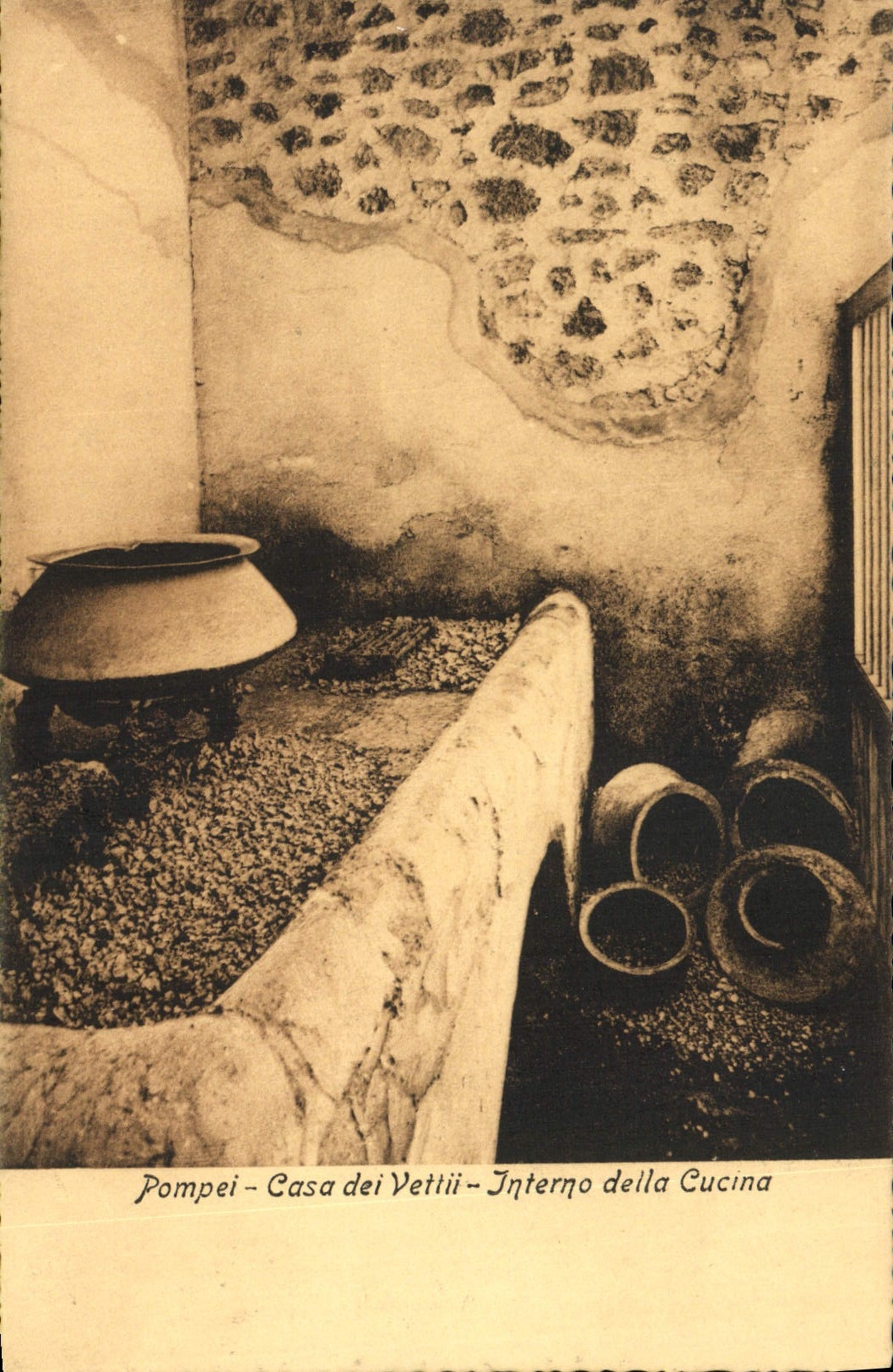 La POSTAL Pompeya de la VENDIMIA puso el della Cucina de Vettii Interno del dei