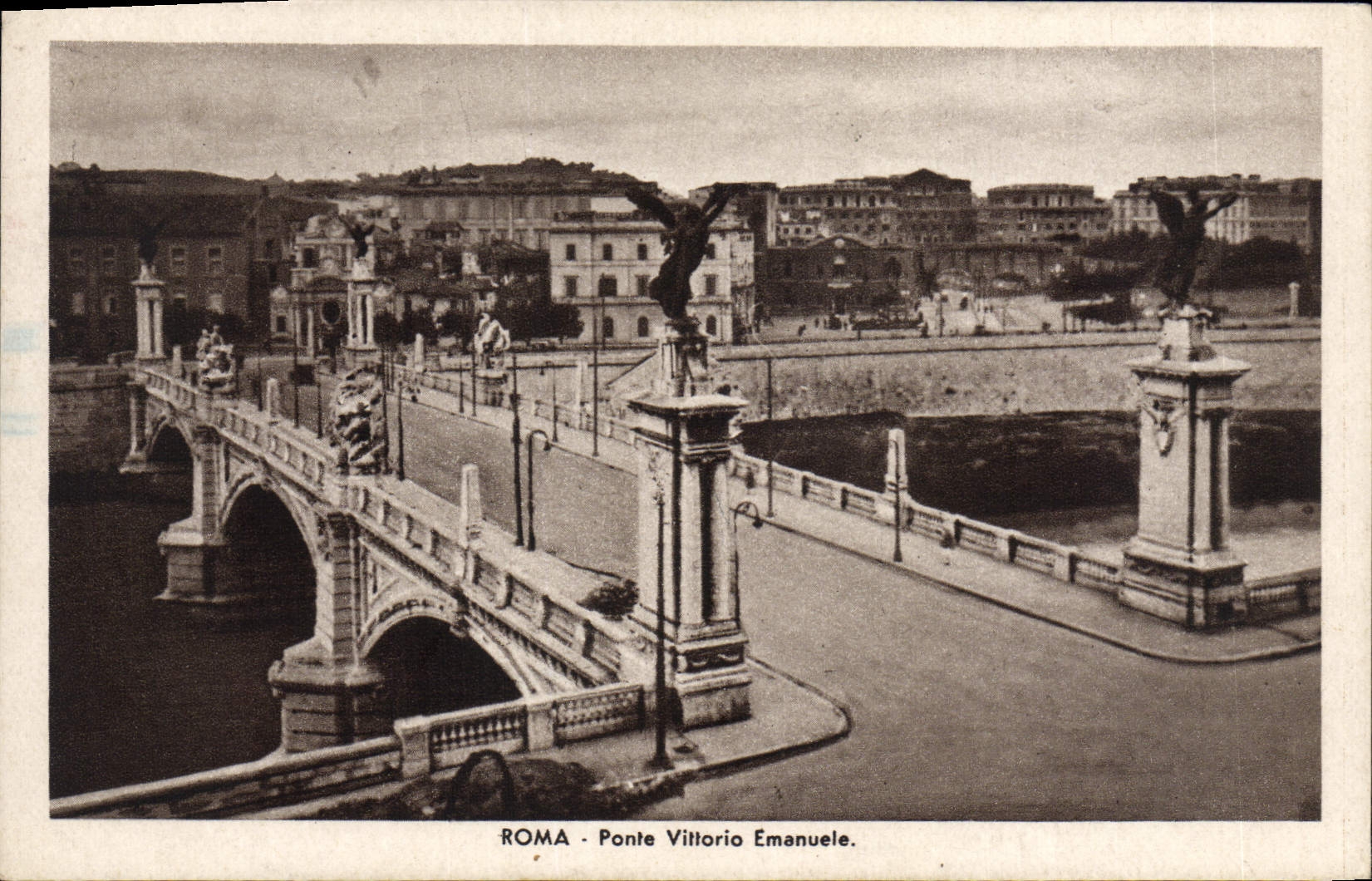 Pez gordo Vittorio Manuel de Roma de la POSTAL de la VENDIMIA