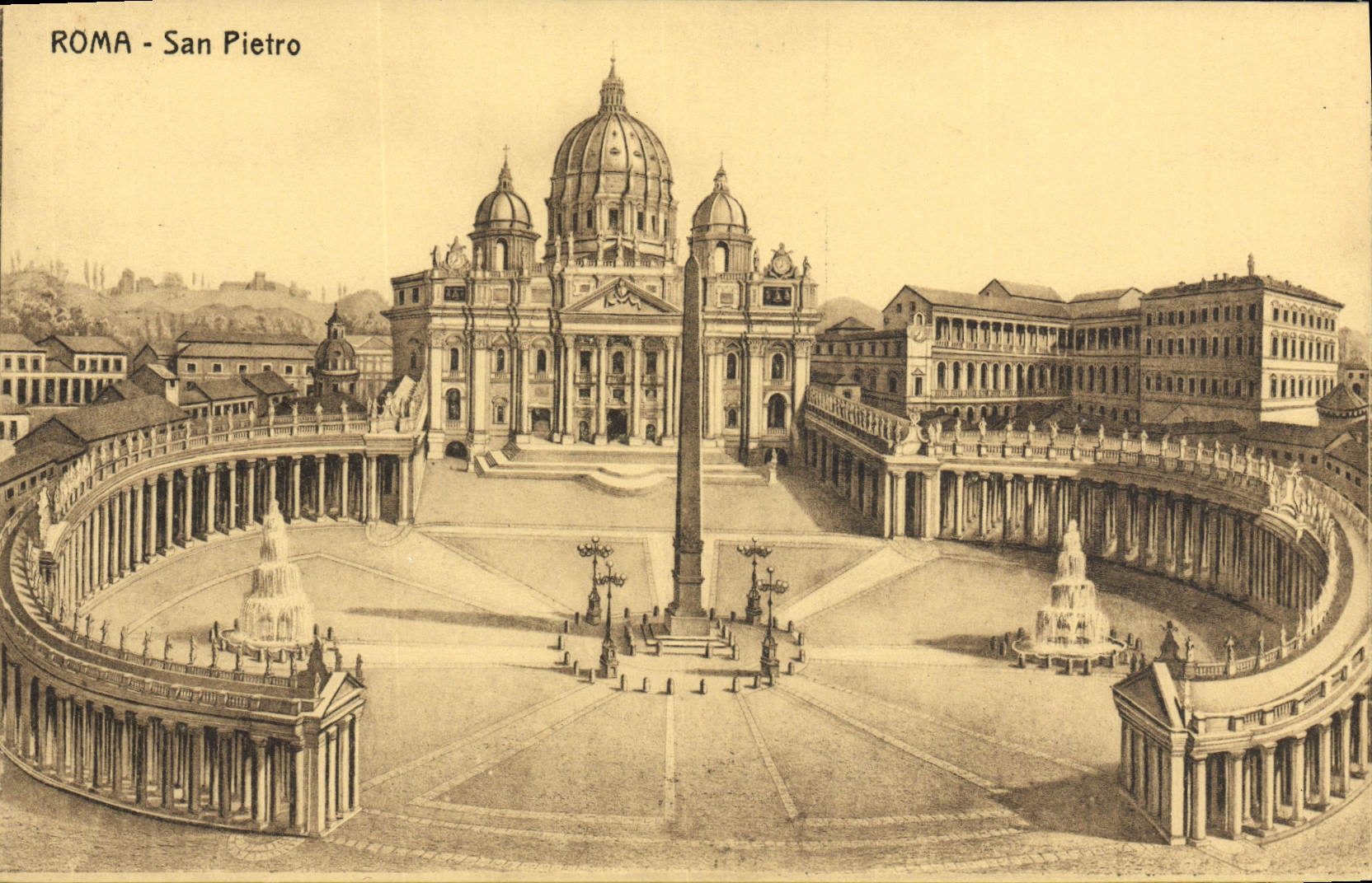 POSTAL Roma San Pedro de la VENDIMIA