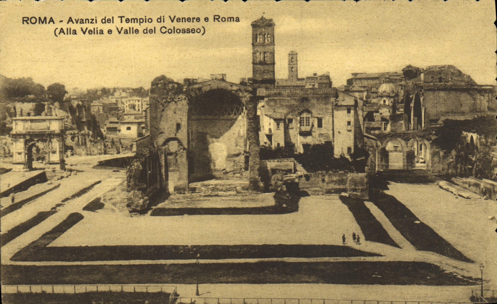 Velia E Valle del Colosseo de Venere E Roma Alla de los di de Roma Avanzi del Tempio de la POSTAL de la VENDIMIA