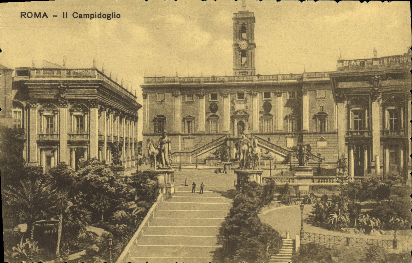 POSTAL Roma L Campidoglio de la VENDIMIA