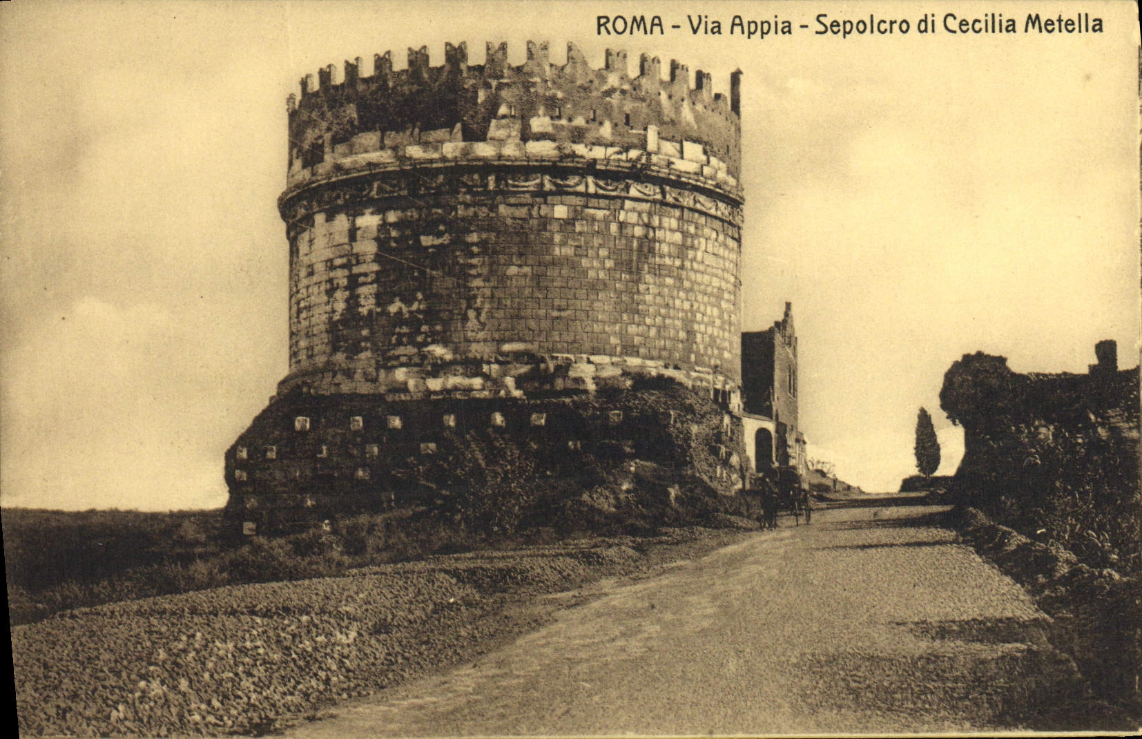 CPA Roma Via Appia Sepolcro di Cecilia Metella 