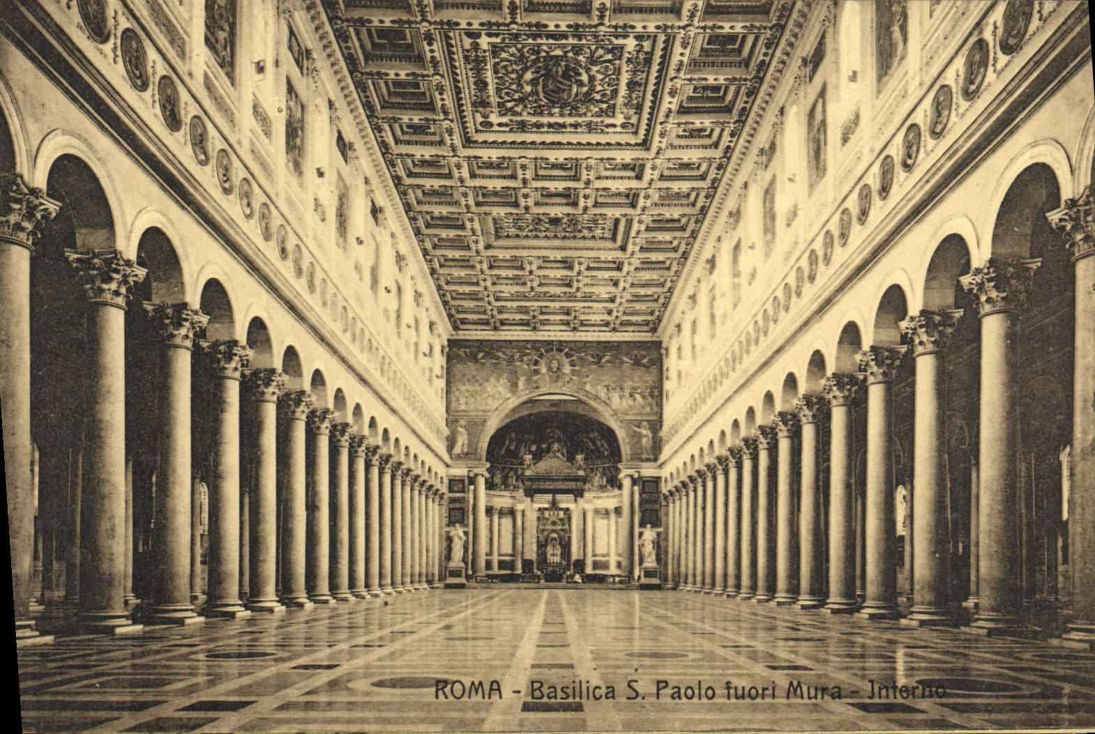 CPA Roma Basilica S Paolo fouri Mura Interno