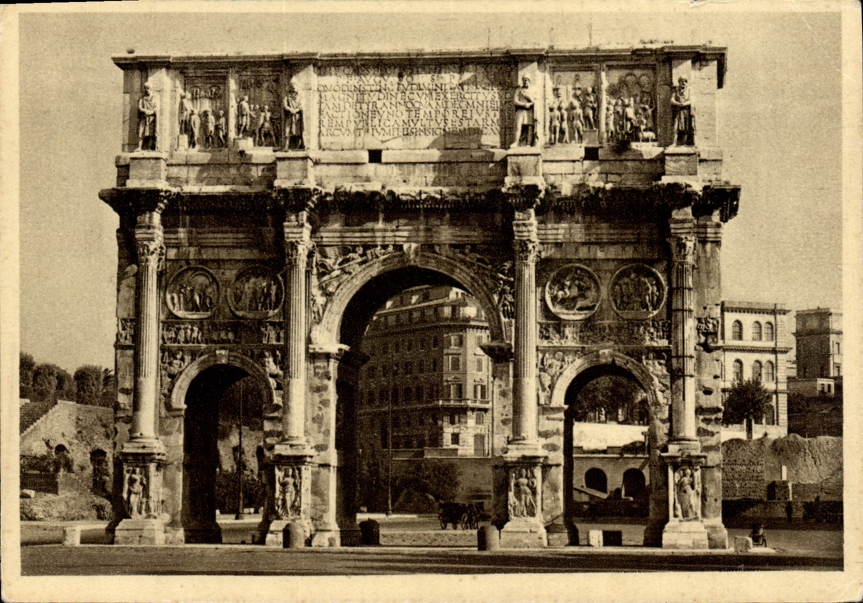 POSTAL Roma de la VENDIMIA el arco de Constantino