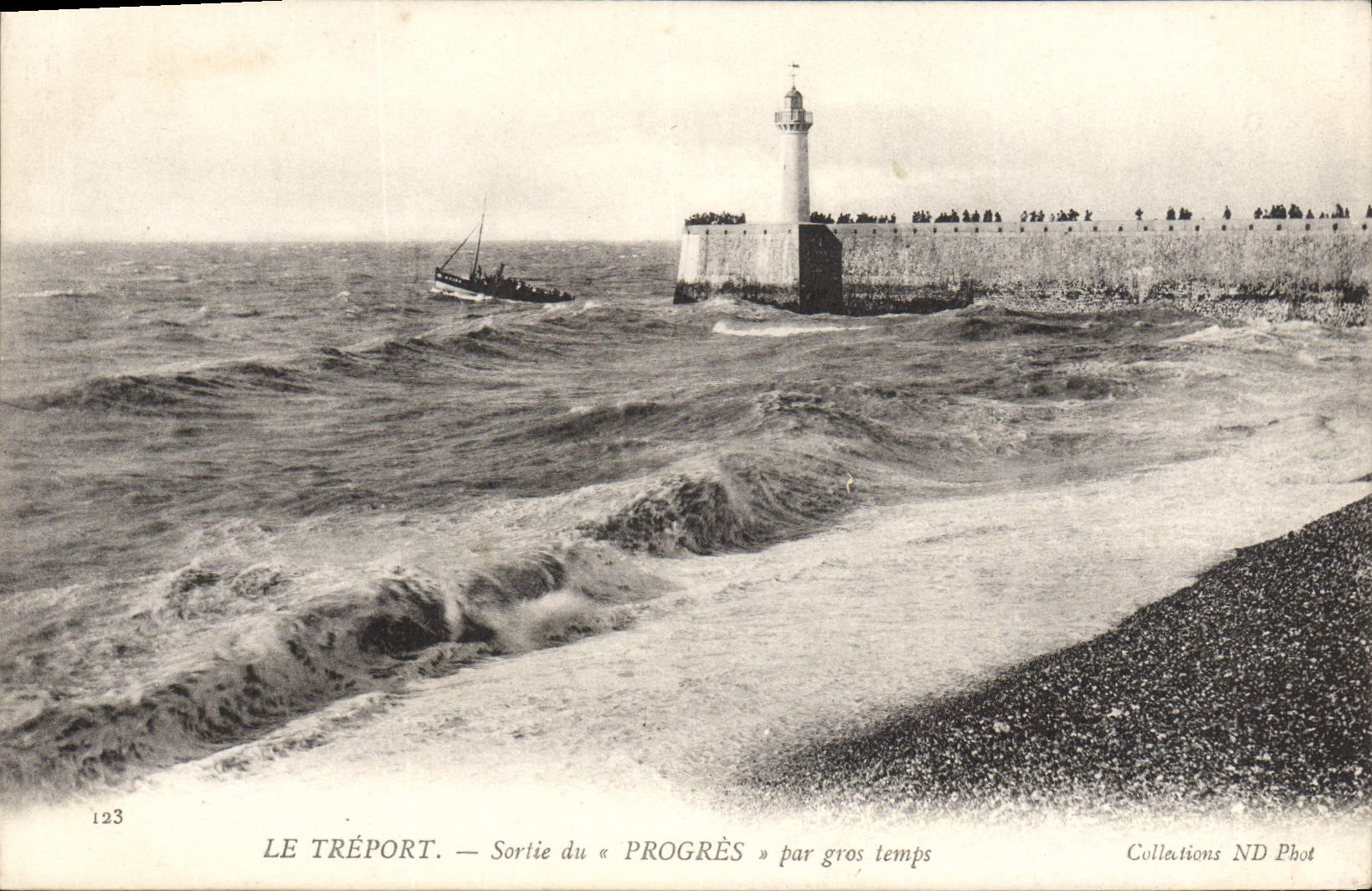 La POSTAL Treport de la VENDIMIA dejó Proges en barco del tiempo pesado