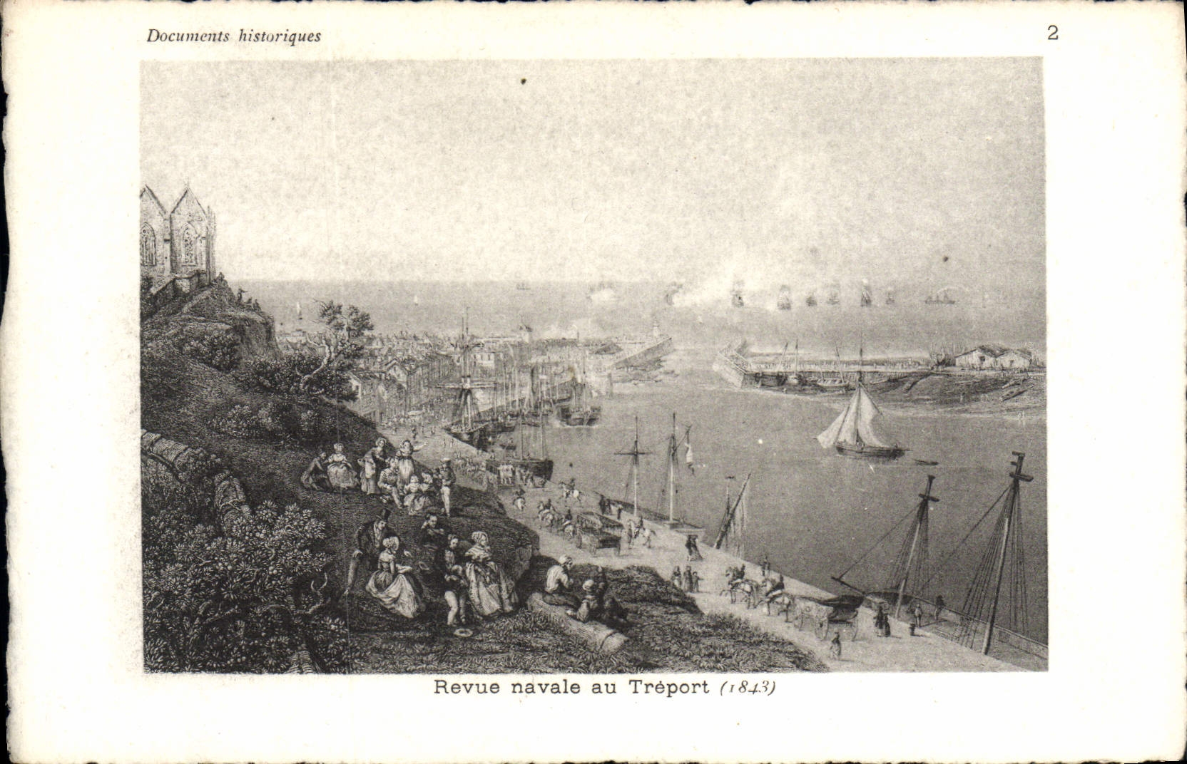 CPA Revue navale au Treport 1843 Bateaux