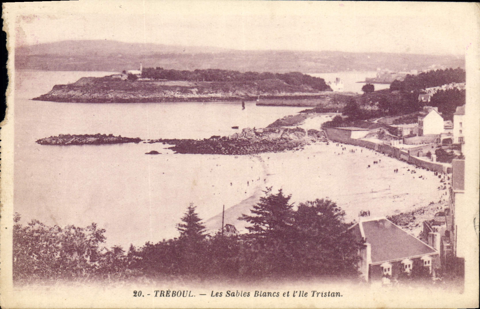 VINTAGE POSTCARD Treboul White Sands and Tristan