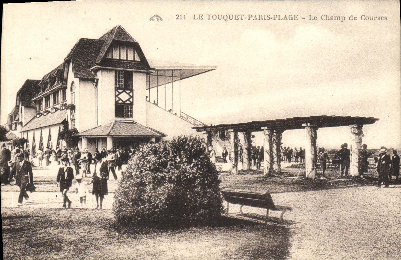 VINTAGE POSTCARD Touquet Paris Beach the Racecourse Hippisme Horse