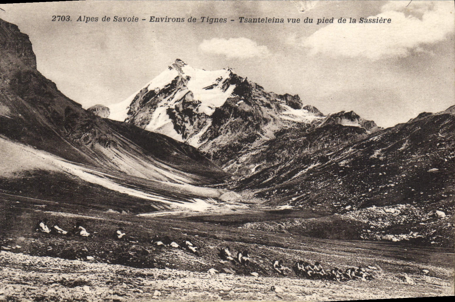 CPA Alpes de Savoie Environs de Tignes Tsanteleina vue du pied de la Sassiere