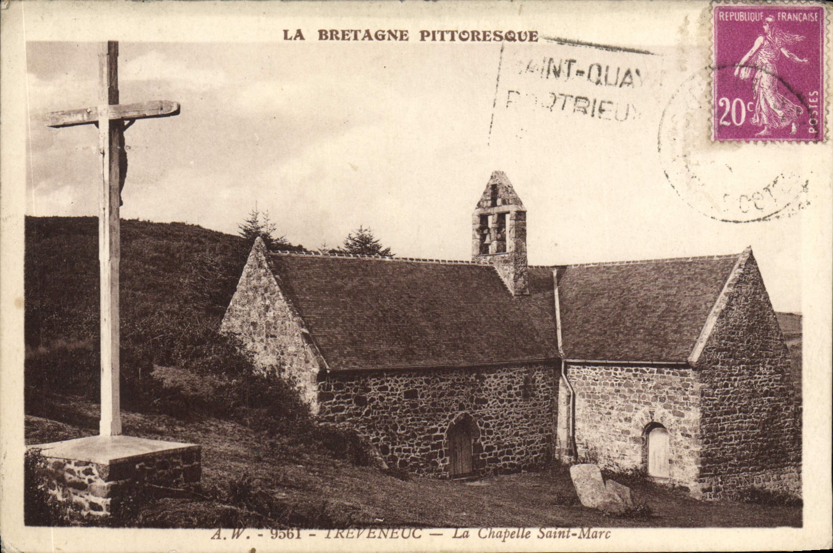 VINTAGE POSTCARD Treveneuc La Chapelle Holy Marc