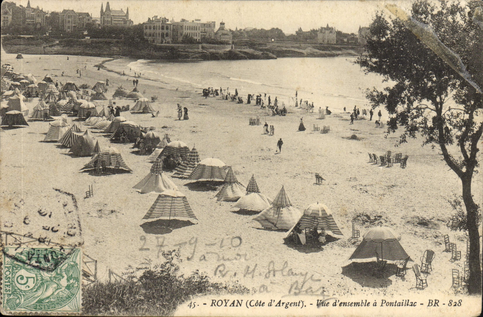 El cuadro total de Royan de la POSTAL de la VENDIMIA tiene Pontaillac