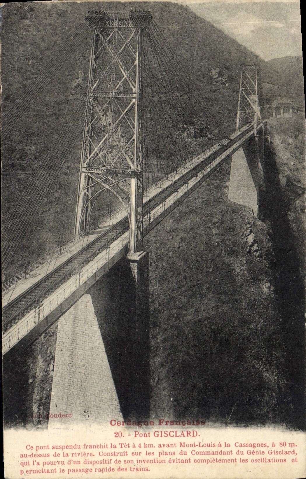 VINTAGE POSTCARD Gisclard Bridge