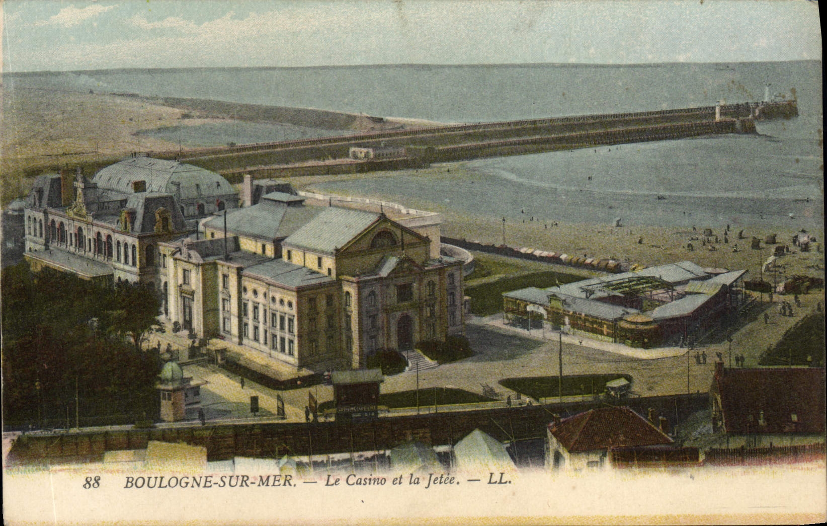 CPA Boulogne sur Mer Le Casino et la Jetee