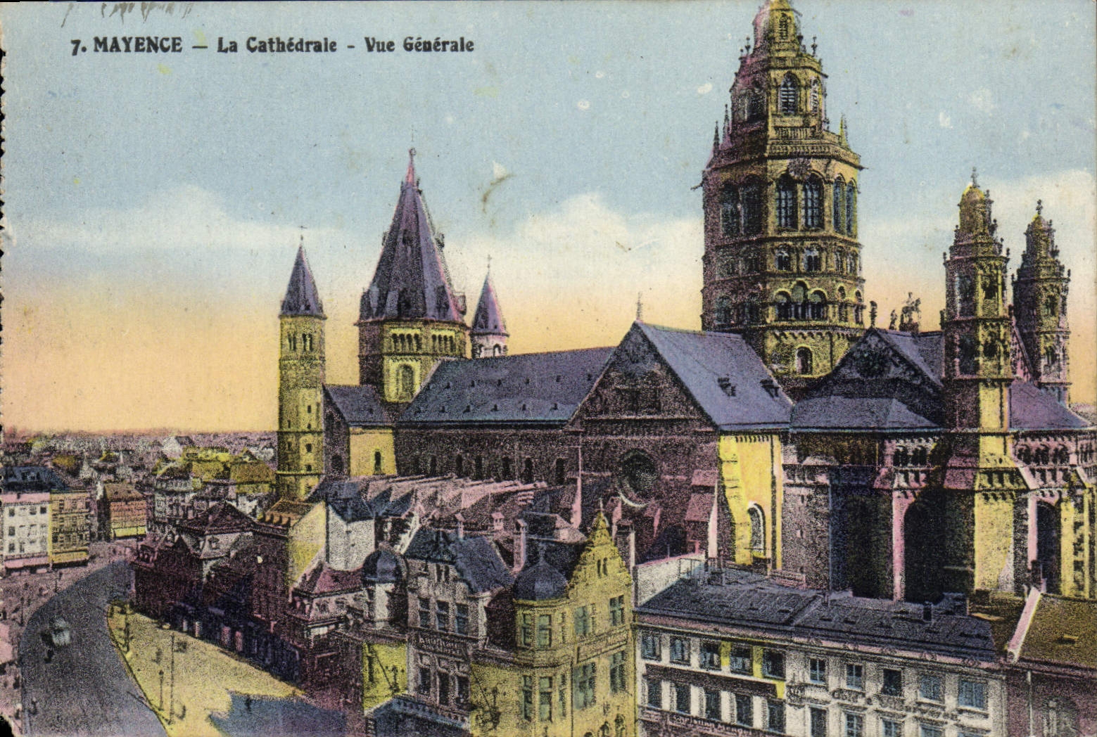 VINTAGE POSTCARD Mainz the Cathedral