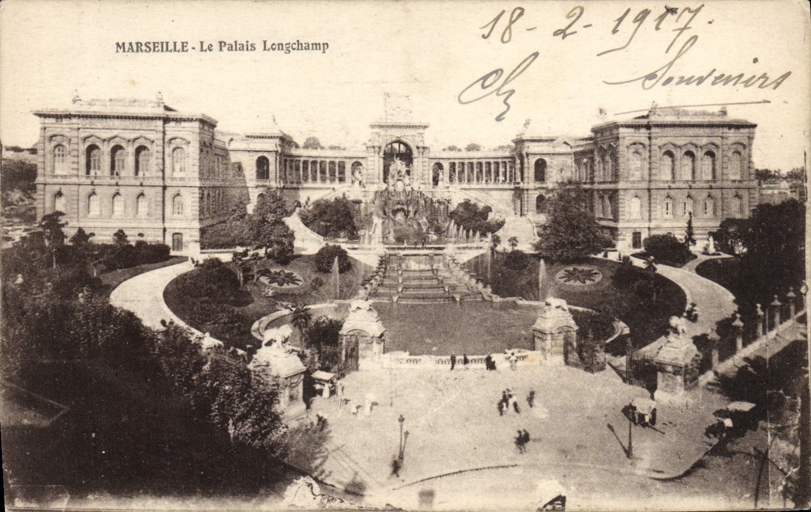 CPA Marseille Le palais Longchamp Cercle Cercle du soldat Marseille 
