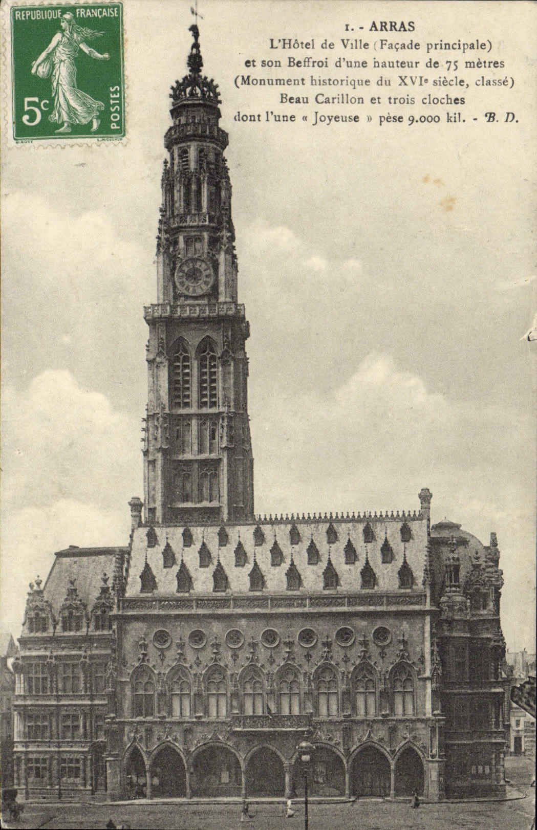 CPA Arras L'Hotel de Ville 