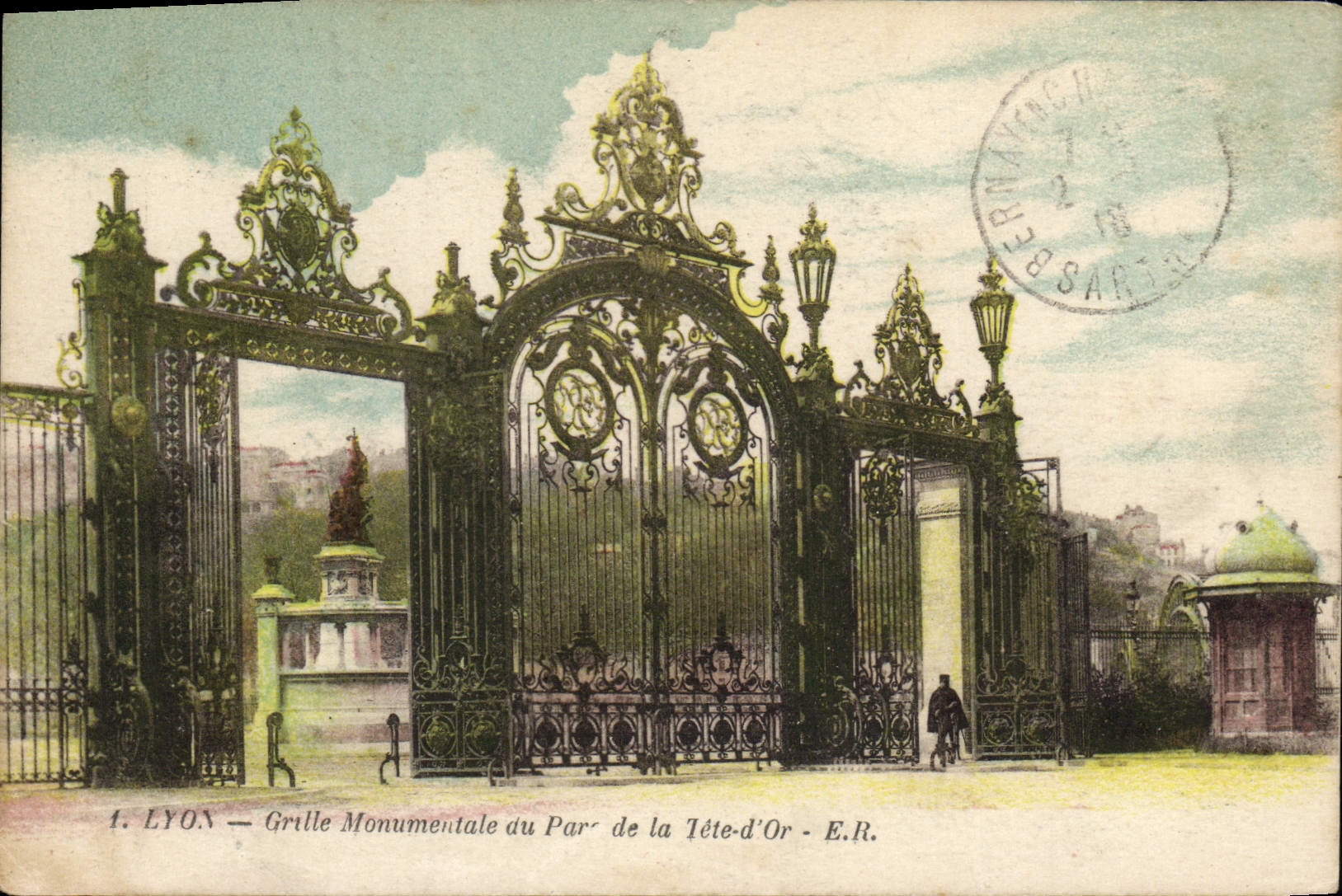 CPA Lyon Grille Monumentale au Parc de la Tete d'Or 