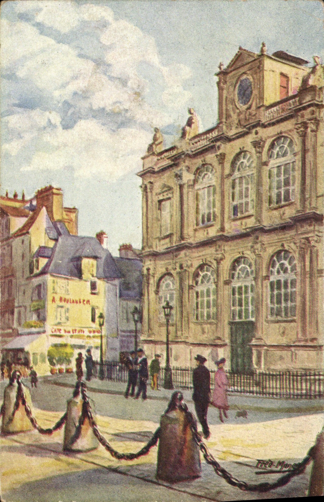 POSTAL Le Havre de la VENDIMIA el dinero de Fred del museo