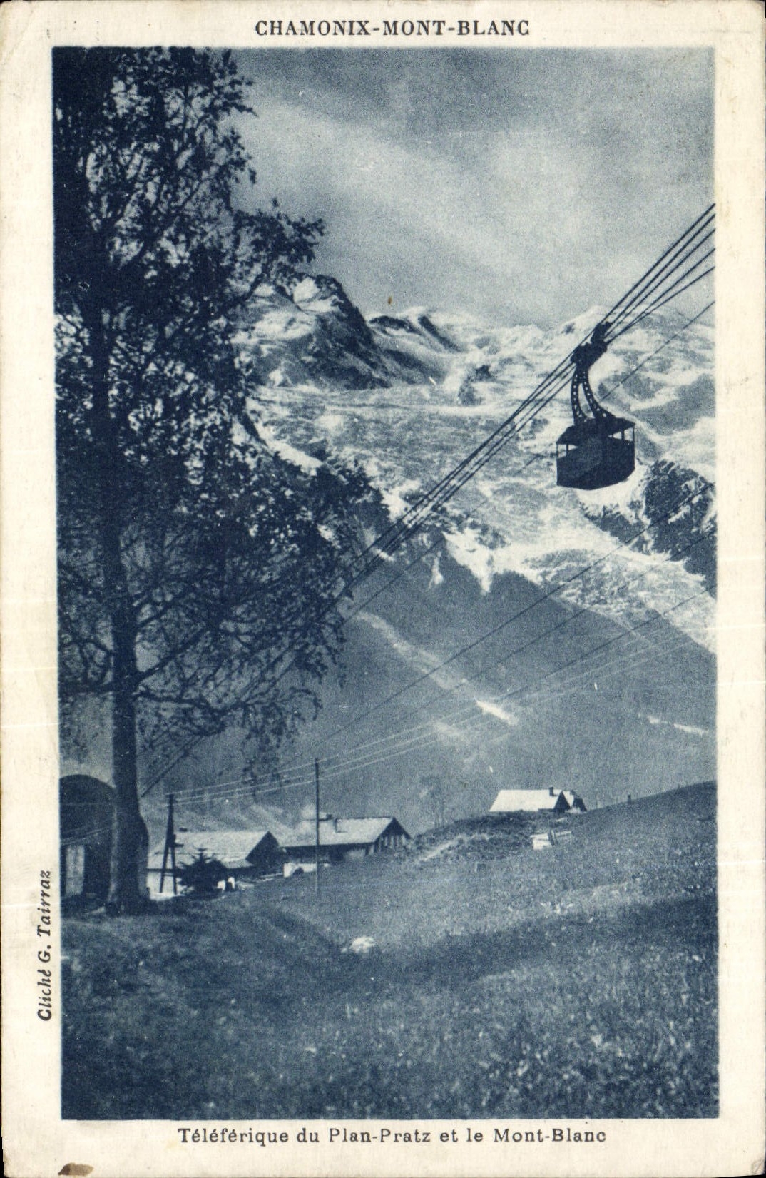 CPA Chamonix Mont Blanc Teleferique du Plan Pratz et le Mont Blanc