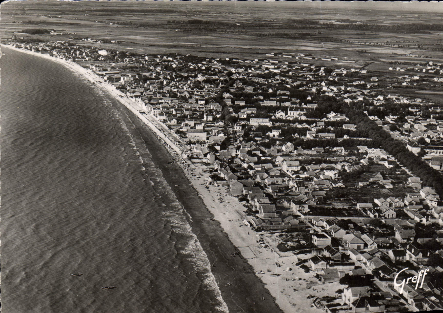 MODERN CARD Chatelaillon Seen Air the Beach and the City
