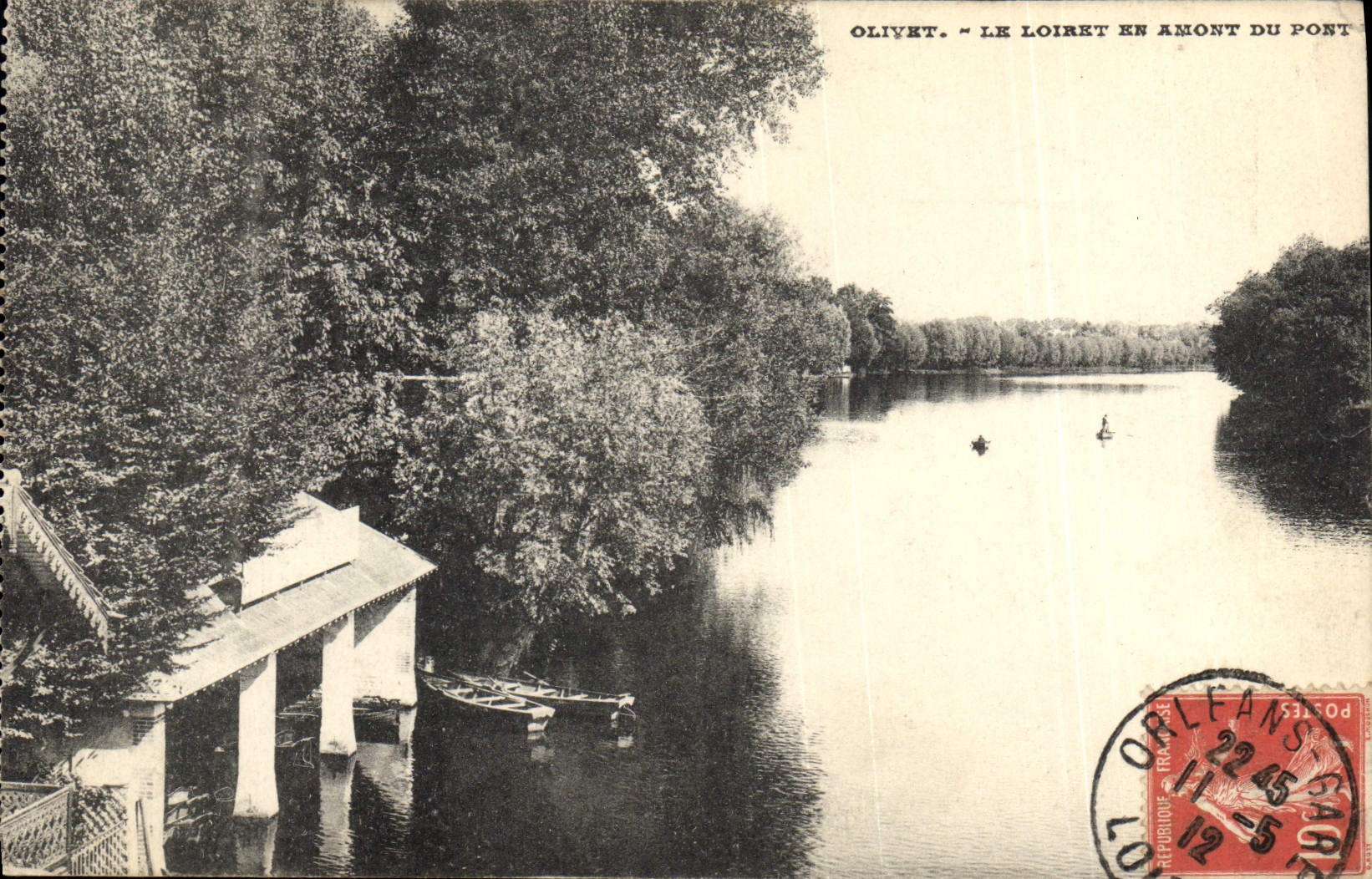 VINTAGE POSTCARD Olivet Loiret upstream of the Bridge