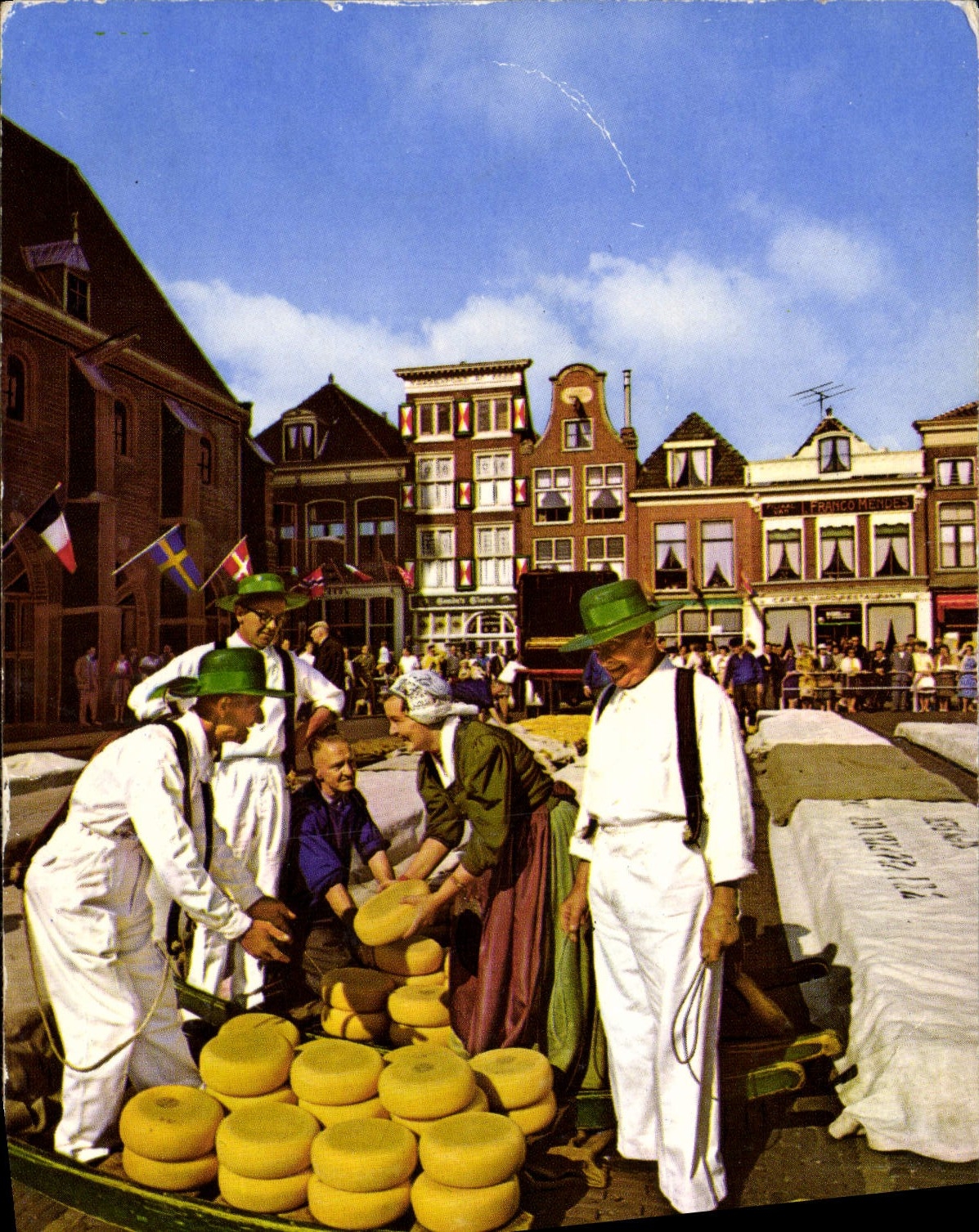 CPA Pays Bas Marchands de fromage Folklore